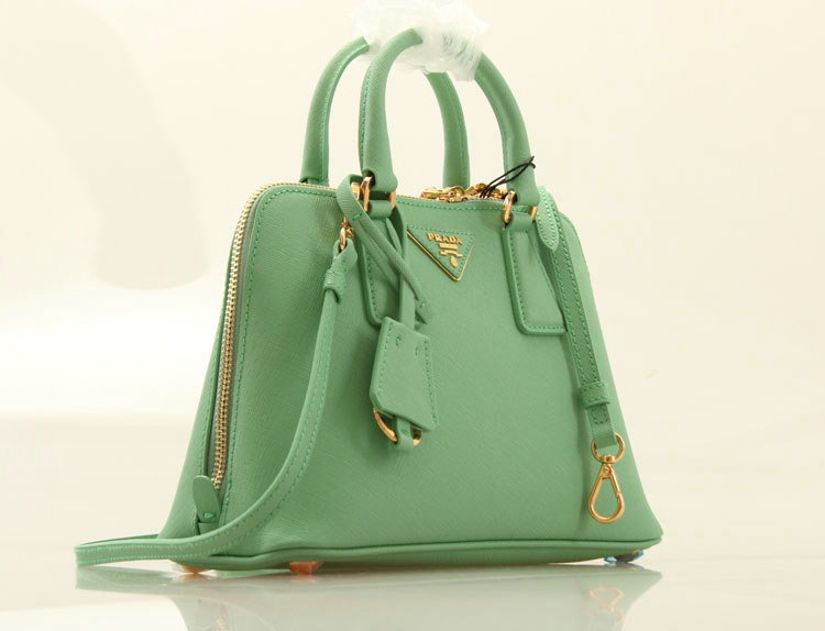 2014 Prada Saffiano Leather Small Two Handle Bag BL0838 apple green for sale - Click Image to Close